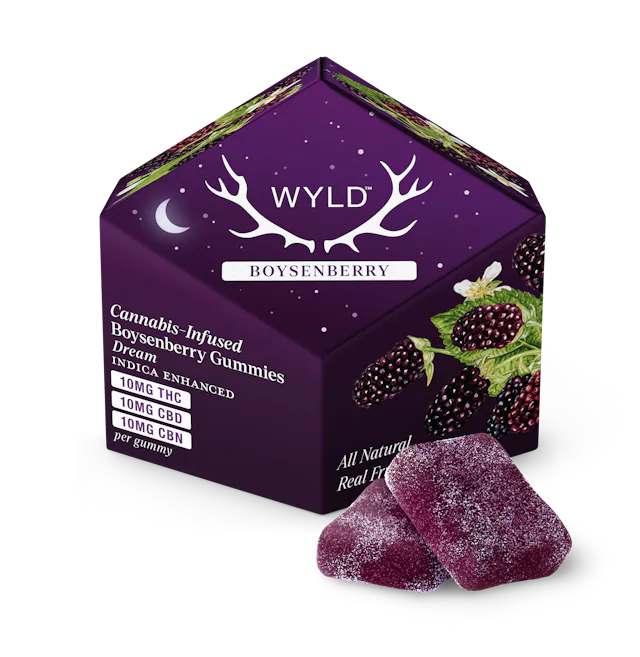 WYLD | Gummy | 10pk | 100mg | Dream Boysenberry 1:1:1 (THC:CBD:CBN)