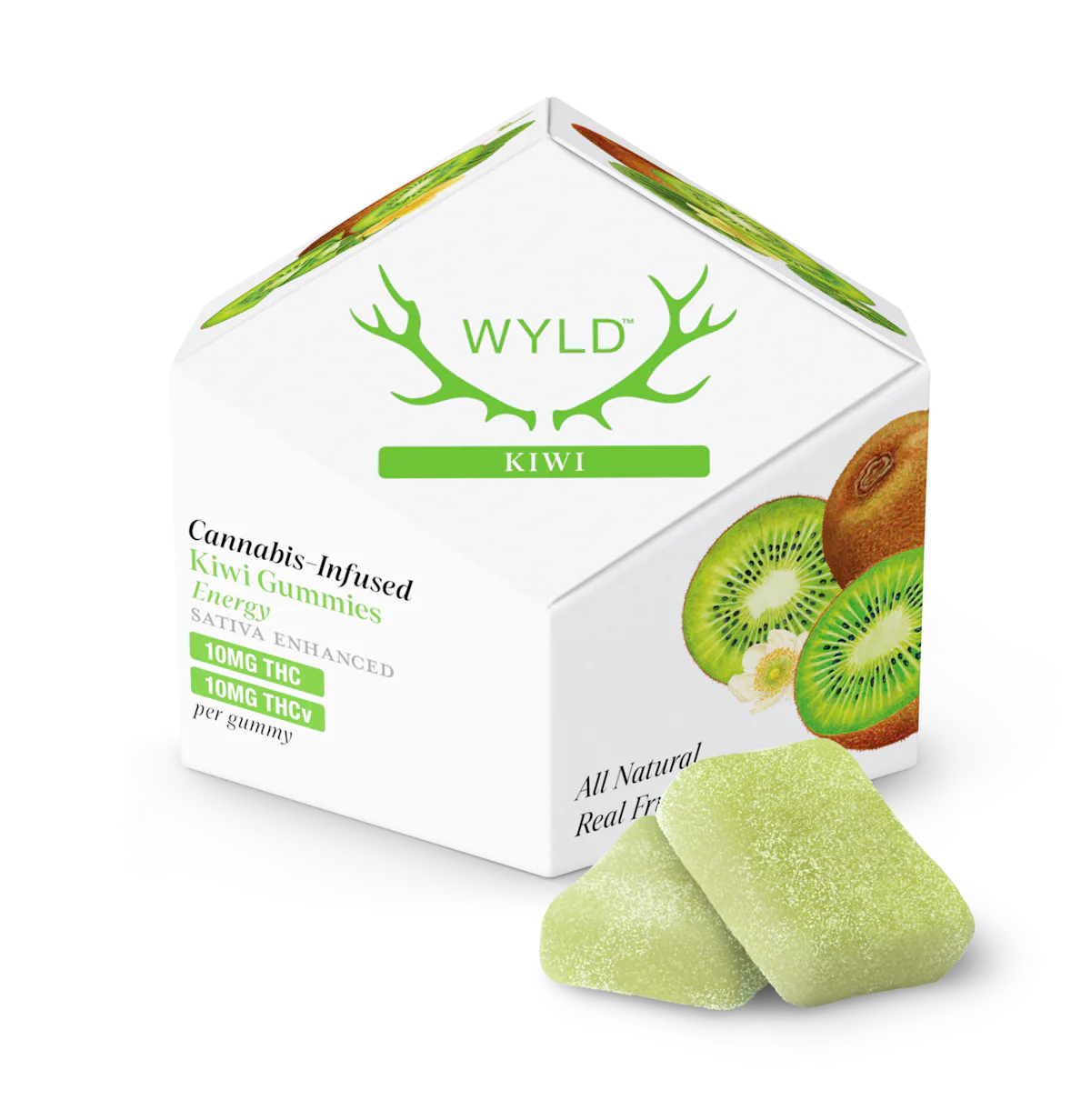 WYLD | Gummy | 10pk | 100mg | Energy Kiwi 1:1 (THC:THCV)