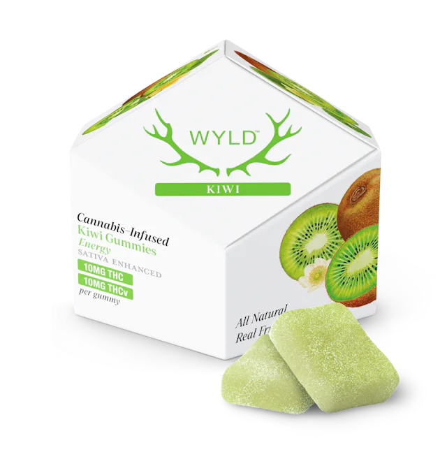 WYLD | Gummy | 10pk | 100mg | Energy Kiwi 1:1 (THC:THCV)