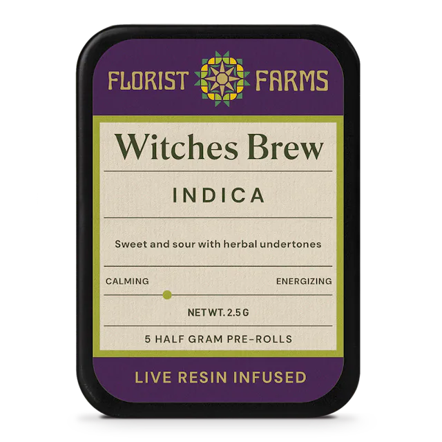 Florist Farms | Preroll | 5pk | 2.5g | Live Resin Infused Witches Brew