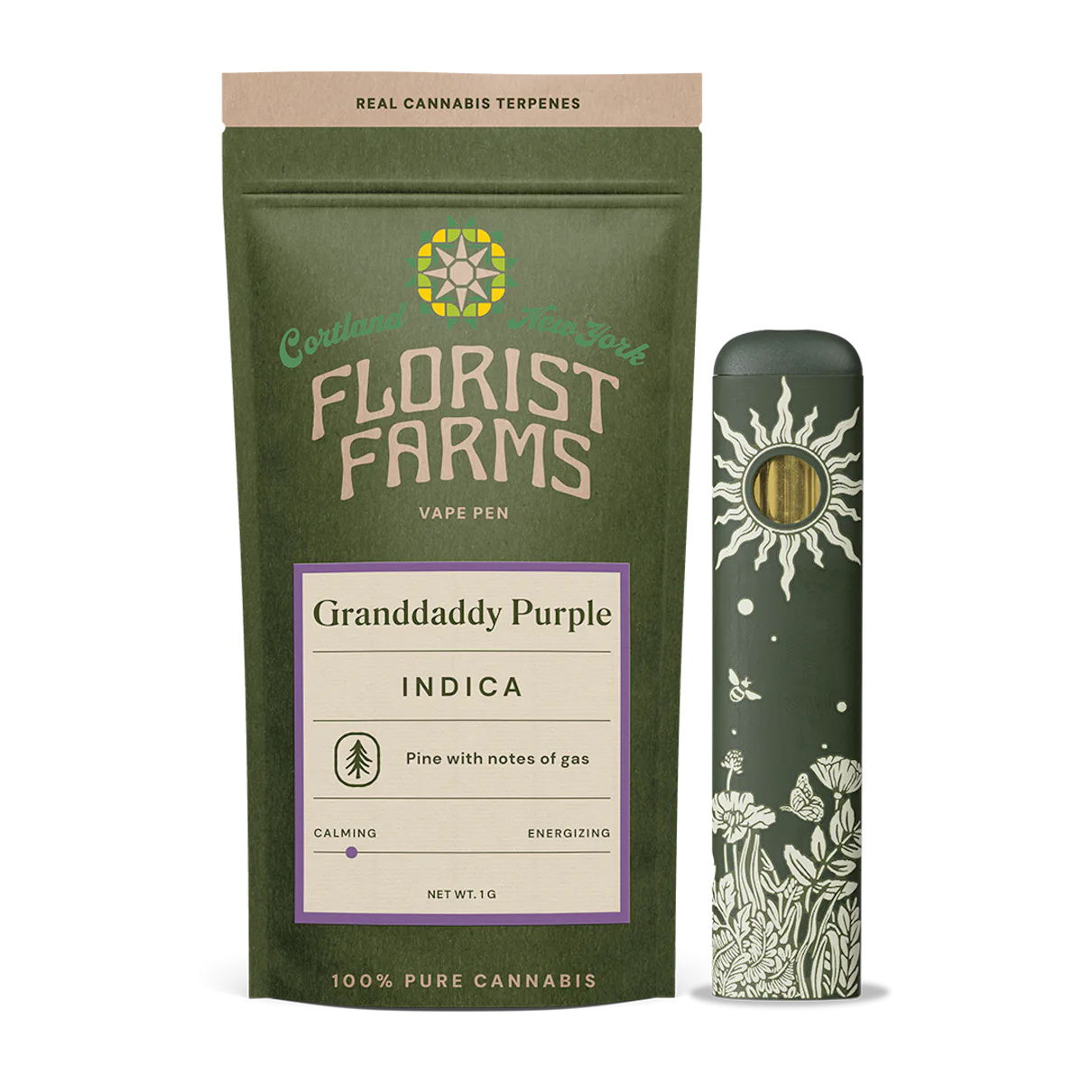 Florist Farms | Vape | 1g AIO | Granddaddy Purp