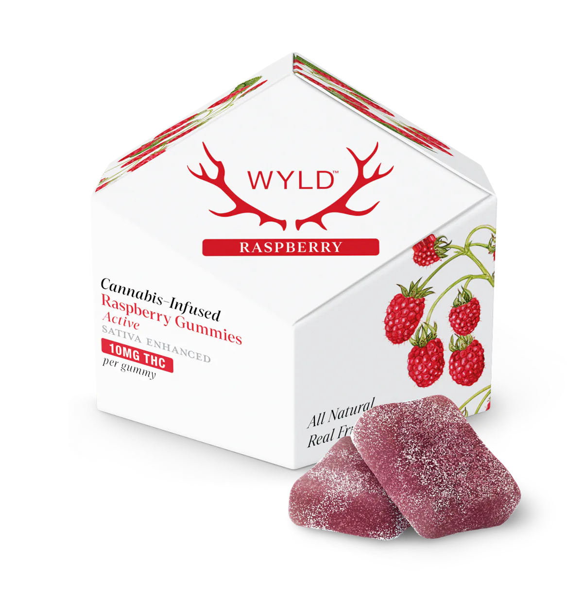 WYLD | Gummy | 10pk | 100mg | Active Raspberry