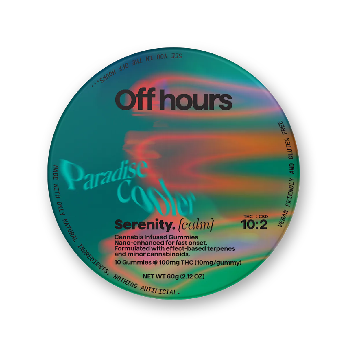 Off Hours | Gummy | 10pk | 100mg | SERENITY Paradise Cooler (THC:CBD)