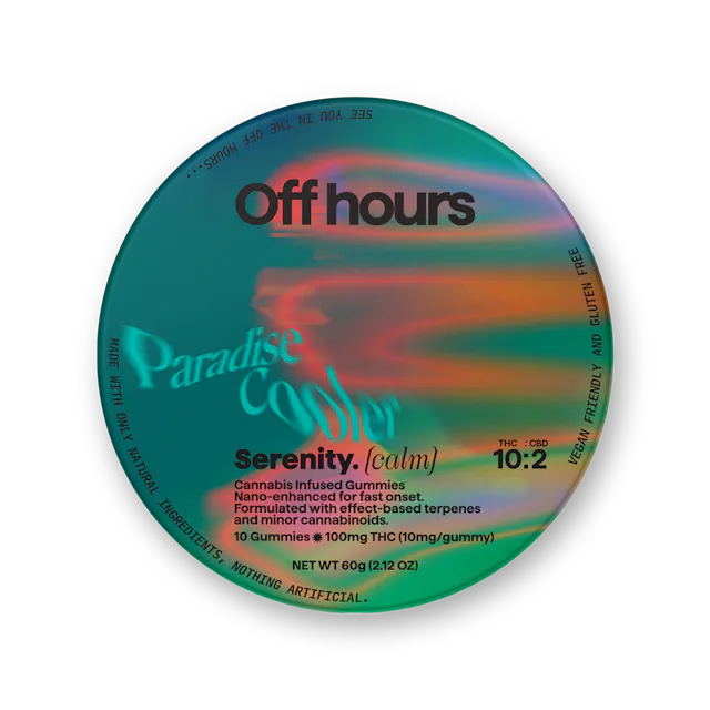 Off Hours | Gummy | 10pk | 100mg | SERENITY Paradise Cooler (THC:CBD)