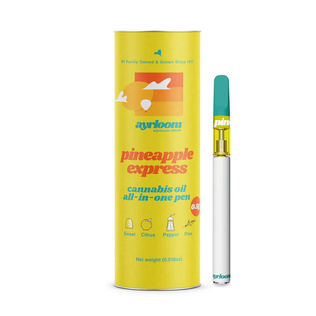 Ayrloom | Vape | .5g AIO | Pineapple Express