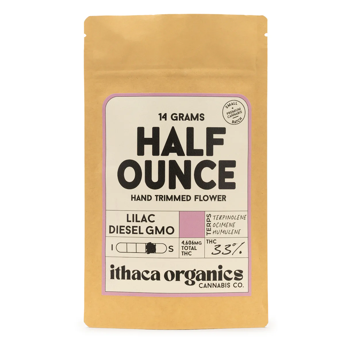 Ithaca Organics | Flower | 14g | Lilac Diesel GMO