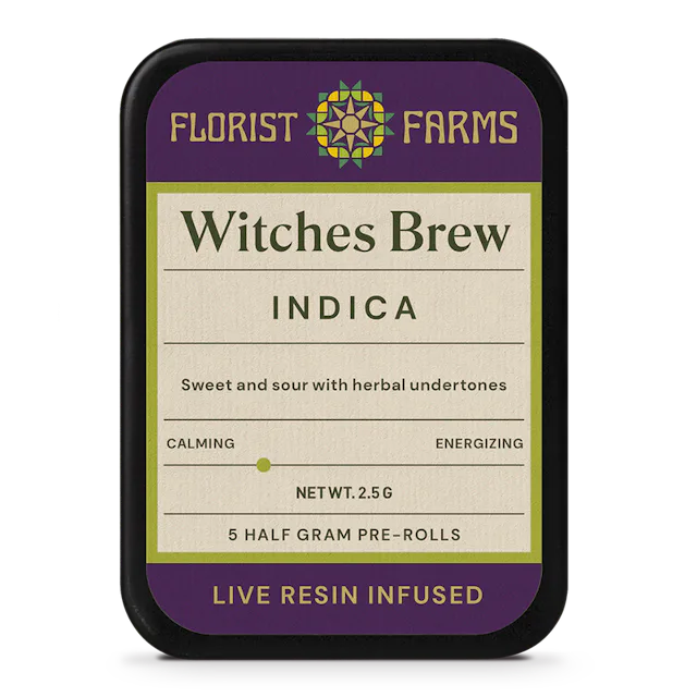 Florist Farms | Preroll | 5pk | 2.5g | Live Resin Infused Witches Brew