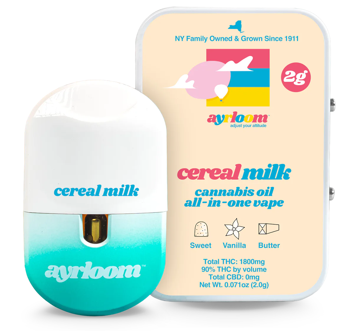 Ayrloom | Vape | 2g AIO | Cereal Milk