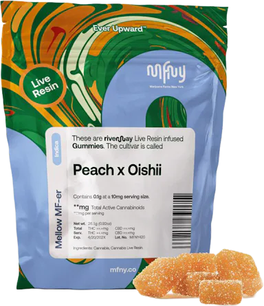 MFNY | Gummy | 10pk | 100mg | Live Resin Peach x Oishii