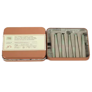 Ruby Farms | Preroll | 10pk | 5g | Hash Infused Platinum GSC