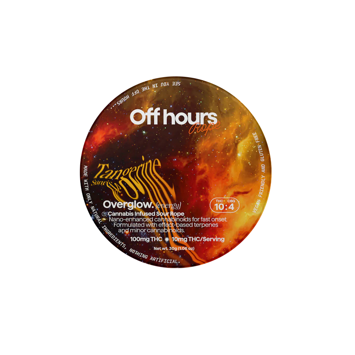 Off Hours | Gummy | 100mg | OVERGLOW Rope - Sour Tangerine Sunrise