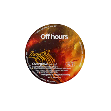 Off Hours | Gummy | 100mg | OVERGLOW Rope - Sour Tangerine Sunrise