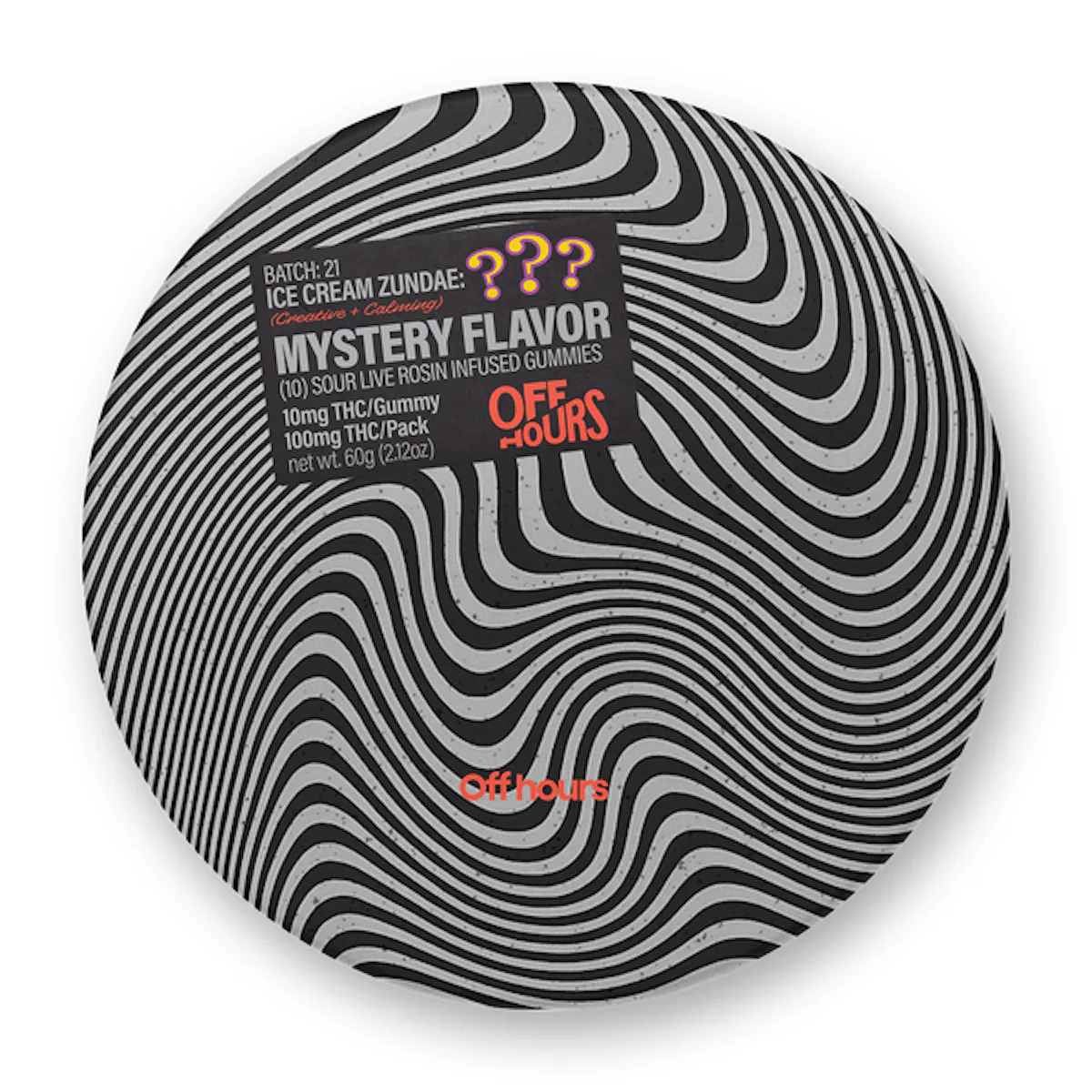 Off Hours | Gummy | 10pk | 100mg | Live Rosin Ice Cream Zundae "Mystery Flavor"
