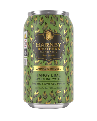 Harney Brothers | Beverage | 10mg THC : 10mg CBD | Tangy Lime Sparkling Water