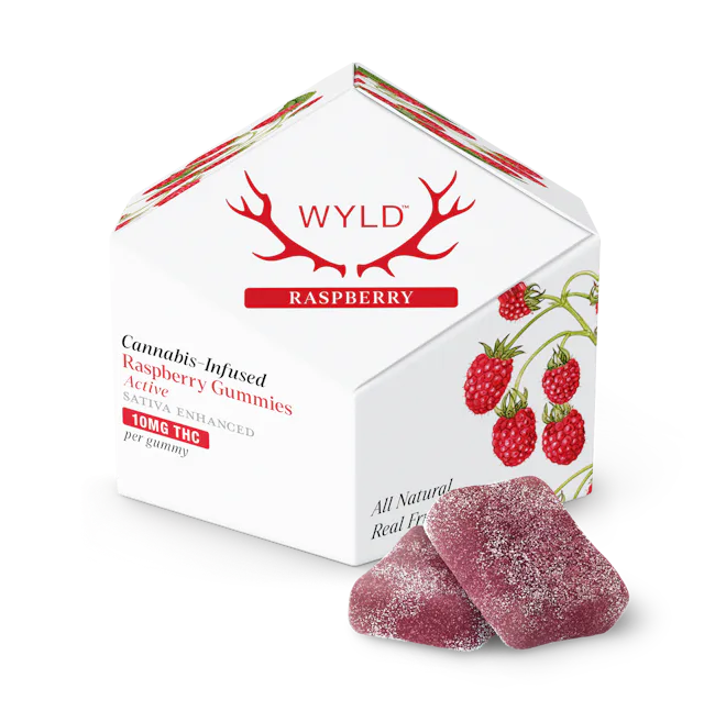 WYLD | Gummy | 10pk | 100mg | Active Raspberry