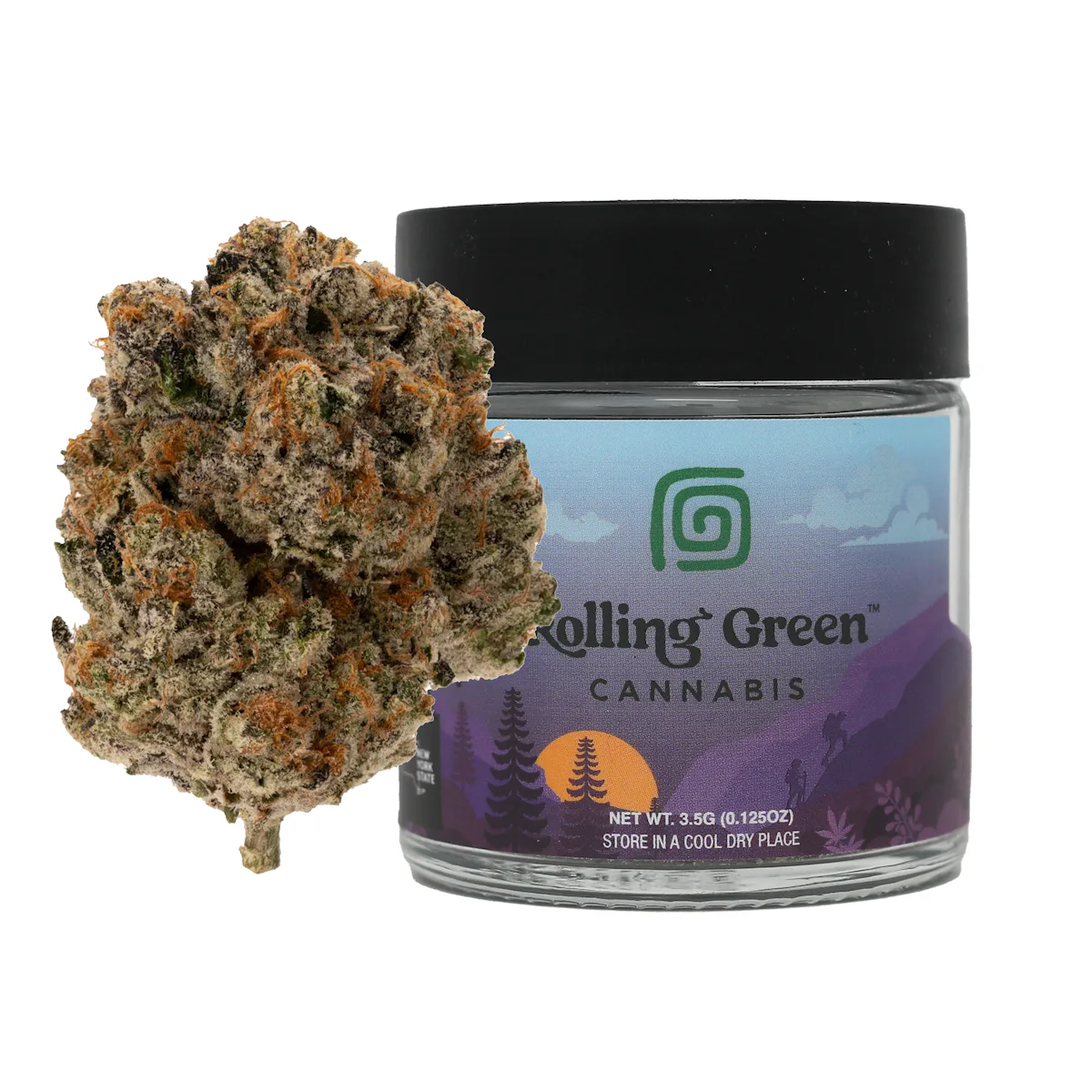 Rolling Green | Flower | Premium Jar | 3.5g | Gas Face