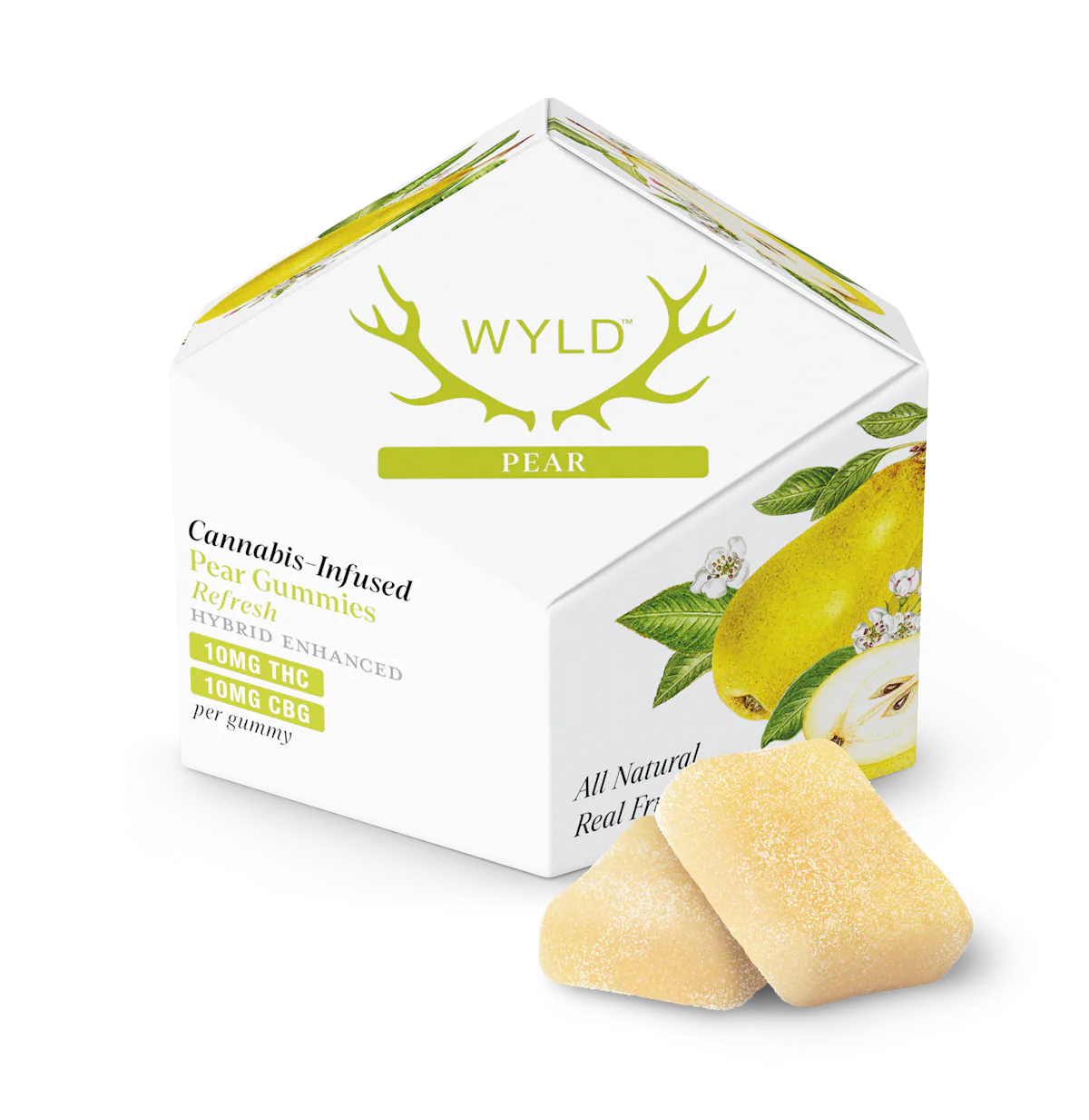 WYLD | Gummy | 10pk | 100mg | Refresh Pear 1:1 (THC:CBG)