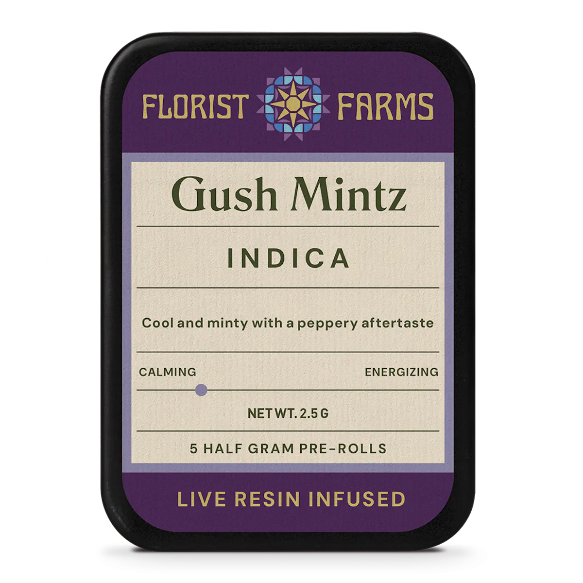 Florist Farms | Preroll | 5pk | 2.5g | Live Resin Infused Gush Mintz