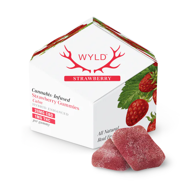 WYLD | Gummy | 10pk | 10mg | Calm Strawberry 1:20 (THC:CBD)