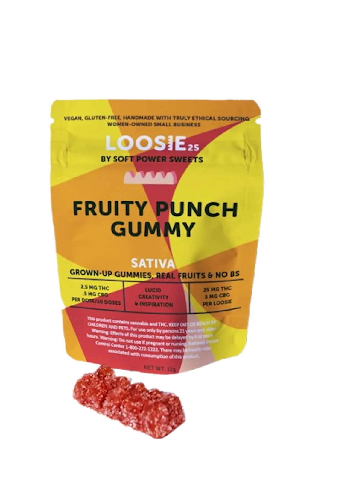 Soft Power Sweets | Gummy | 1pk | 25mg | Loosie Fruit Punch