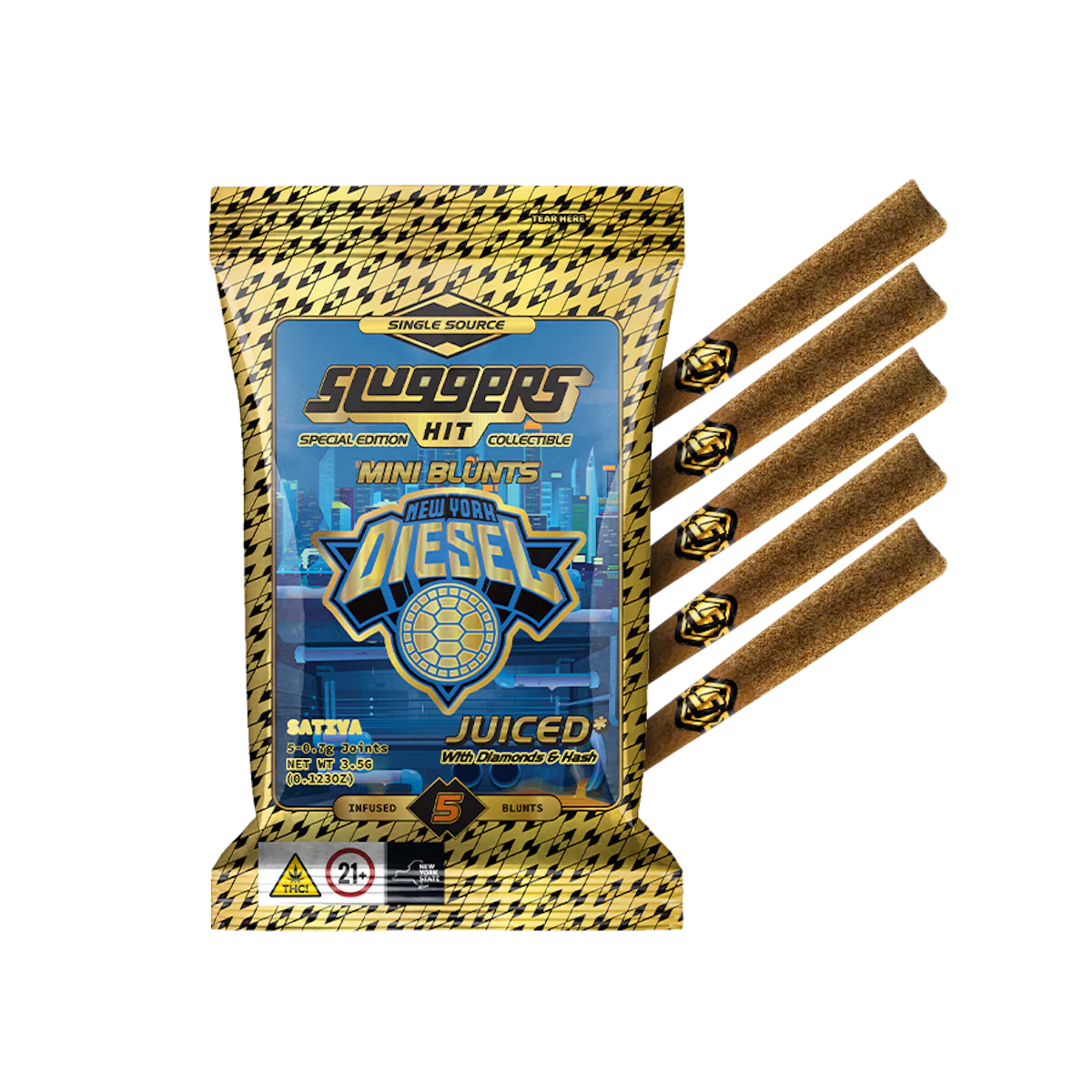 Sluggers | Blunt | 5pk | 3.5g | Infused NYC Diesel