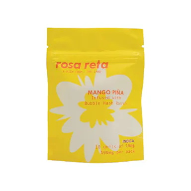 Rosa Reta | Gummy | 10pk | 100mg | Bubble Hash Rosin Mango Pina