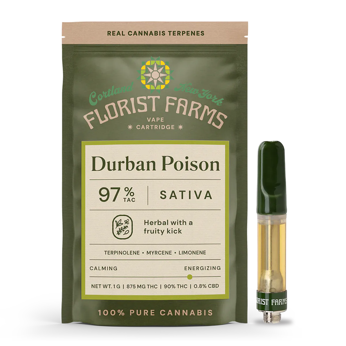 Florist Farms | Vape | 1g Cart | Durban Poison