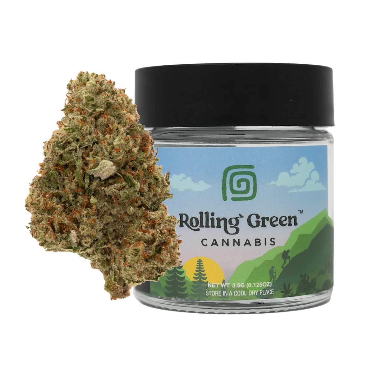 Rolling Green | Flower | Value Jar | 3.5g | White Chocolate Chip