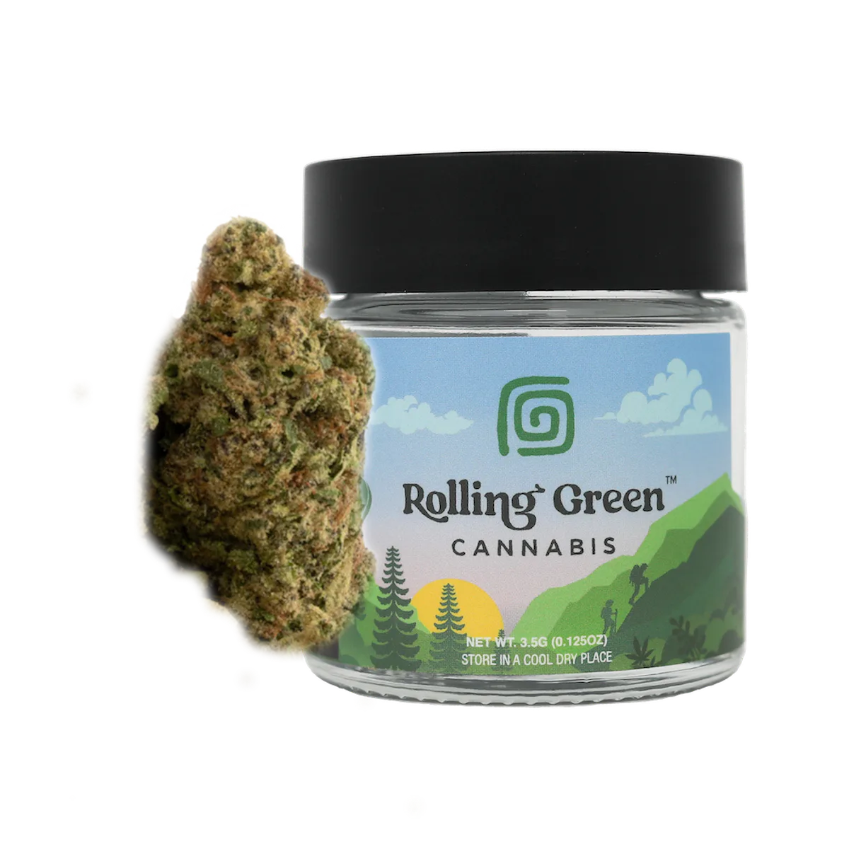 Rolling Green | Flower | Value Jar | 3.5g | Lemon Cherry Gelato
