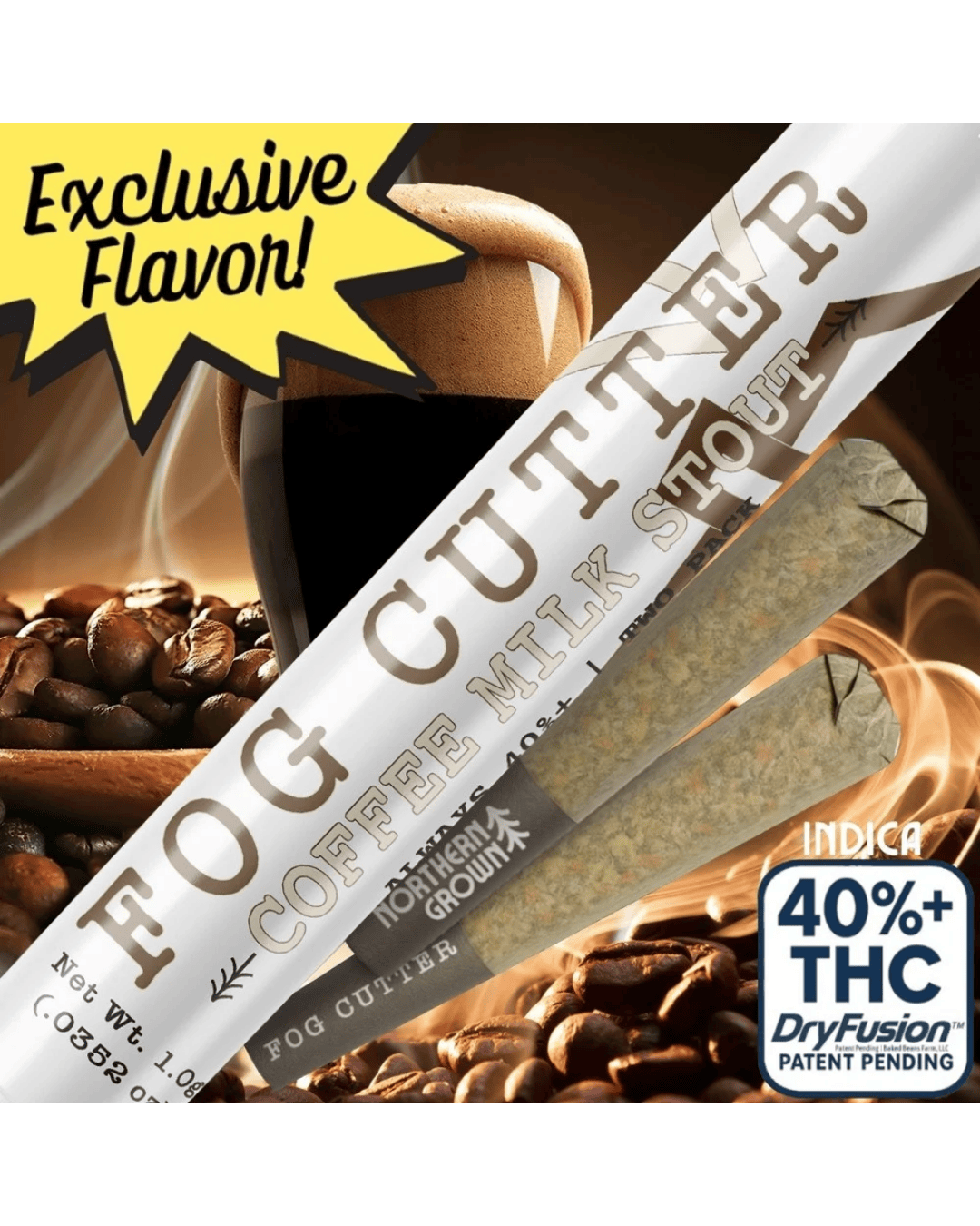 Fog Cutter | Coffee Milk Stout | 0.5g Infused Preroll | 2Pk