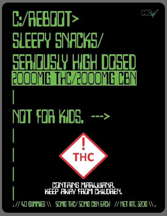 1:1 2000MG Sleepy Snacks (THC:CBN)
