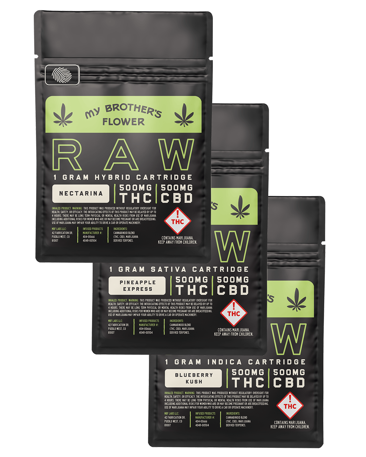 1G Blueberry Kush Raw Cartridge (I)