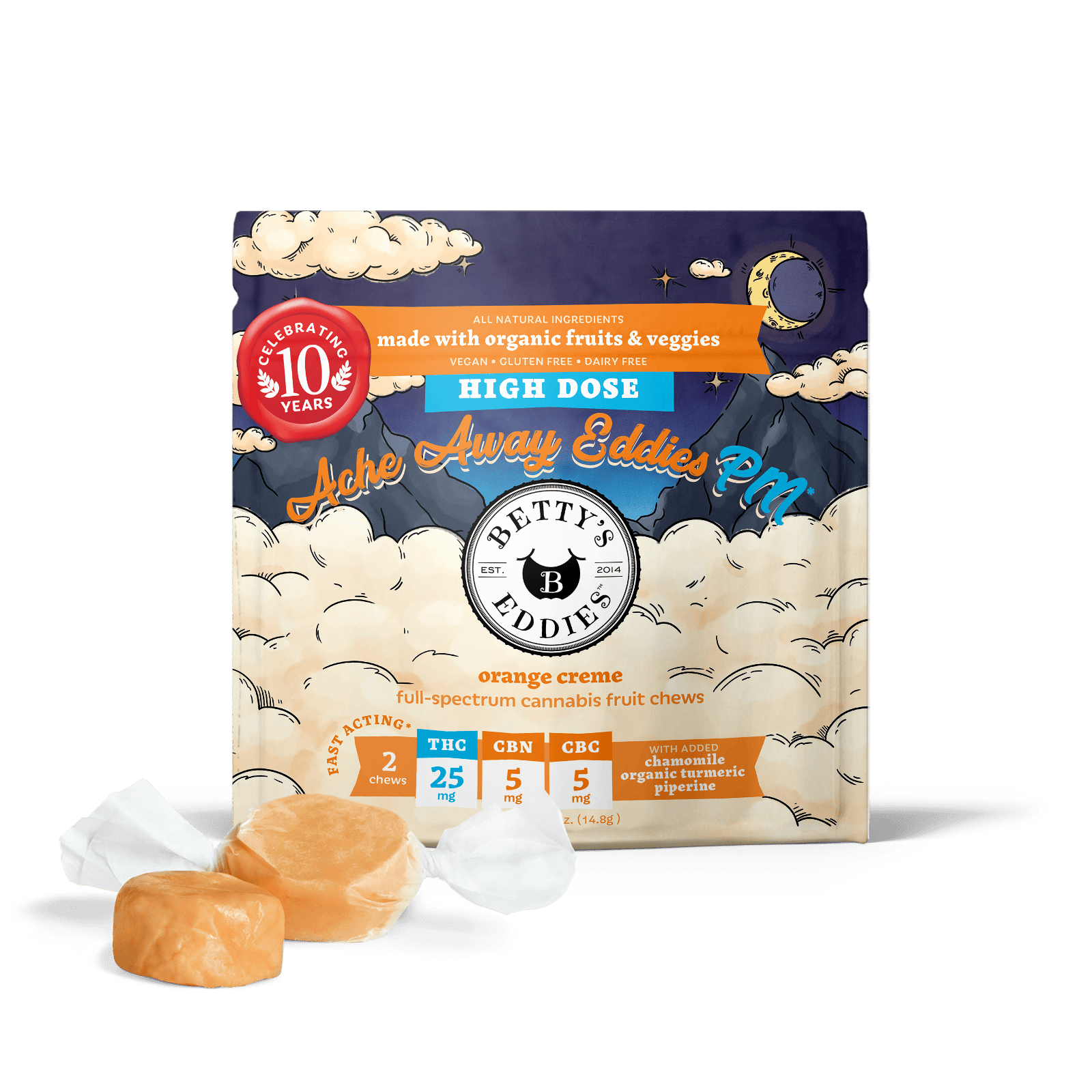 Orange Creme | 10mg Fruit Chew | 2 Pack