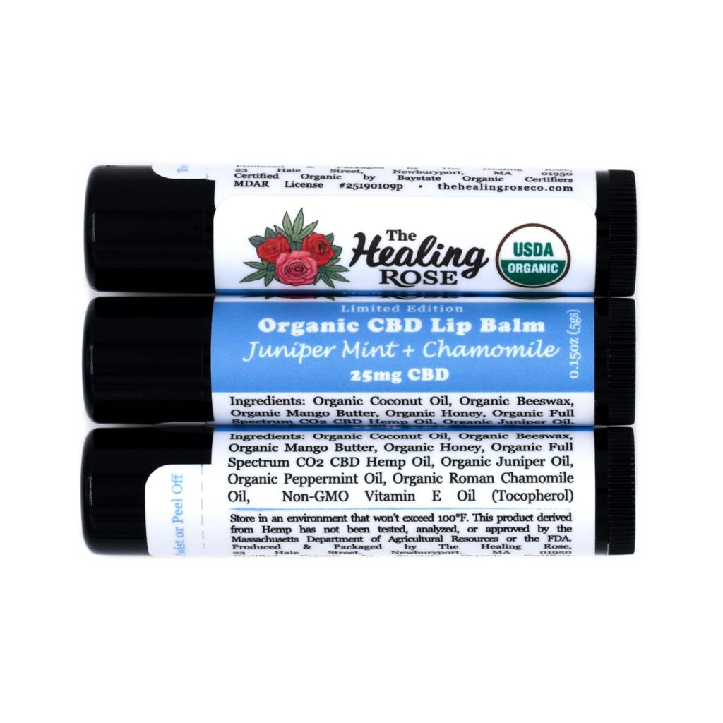 Lip Balm | Organic Juniper Mint & Chamomile | CBD