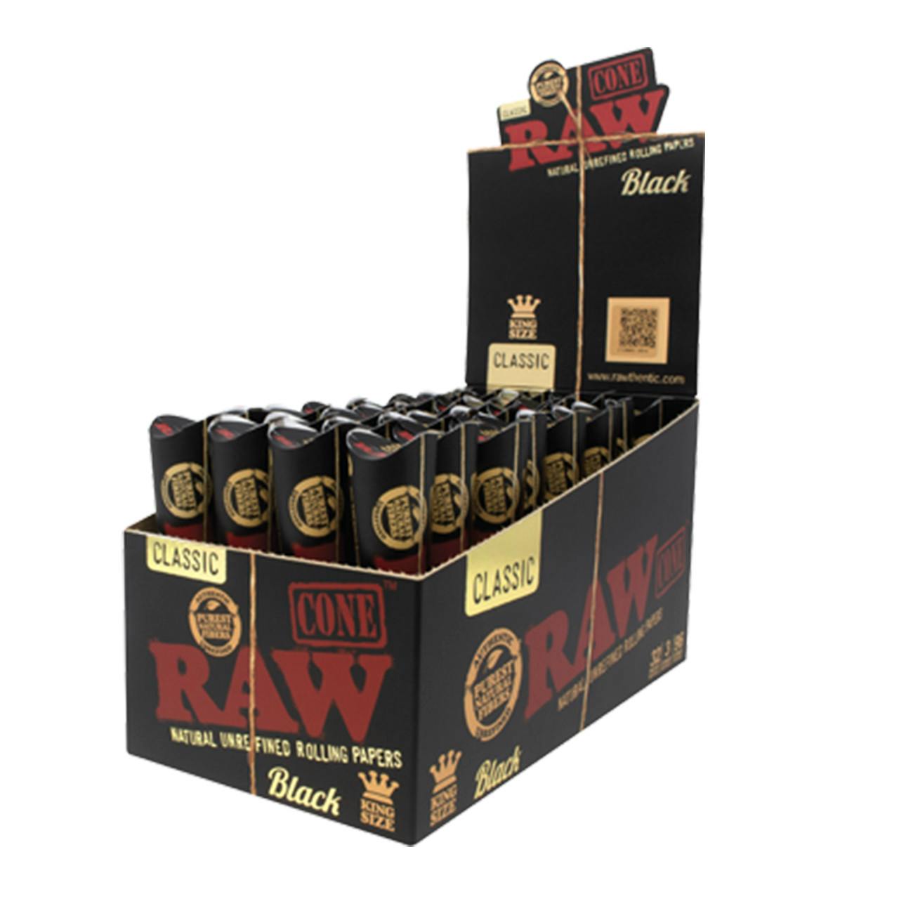 RAW® - Black King Size Cones (3ct)