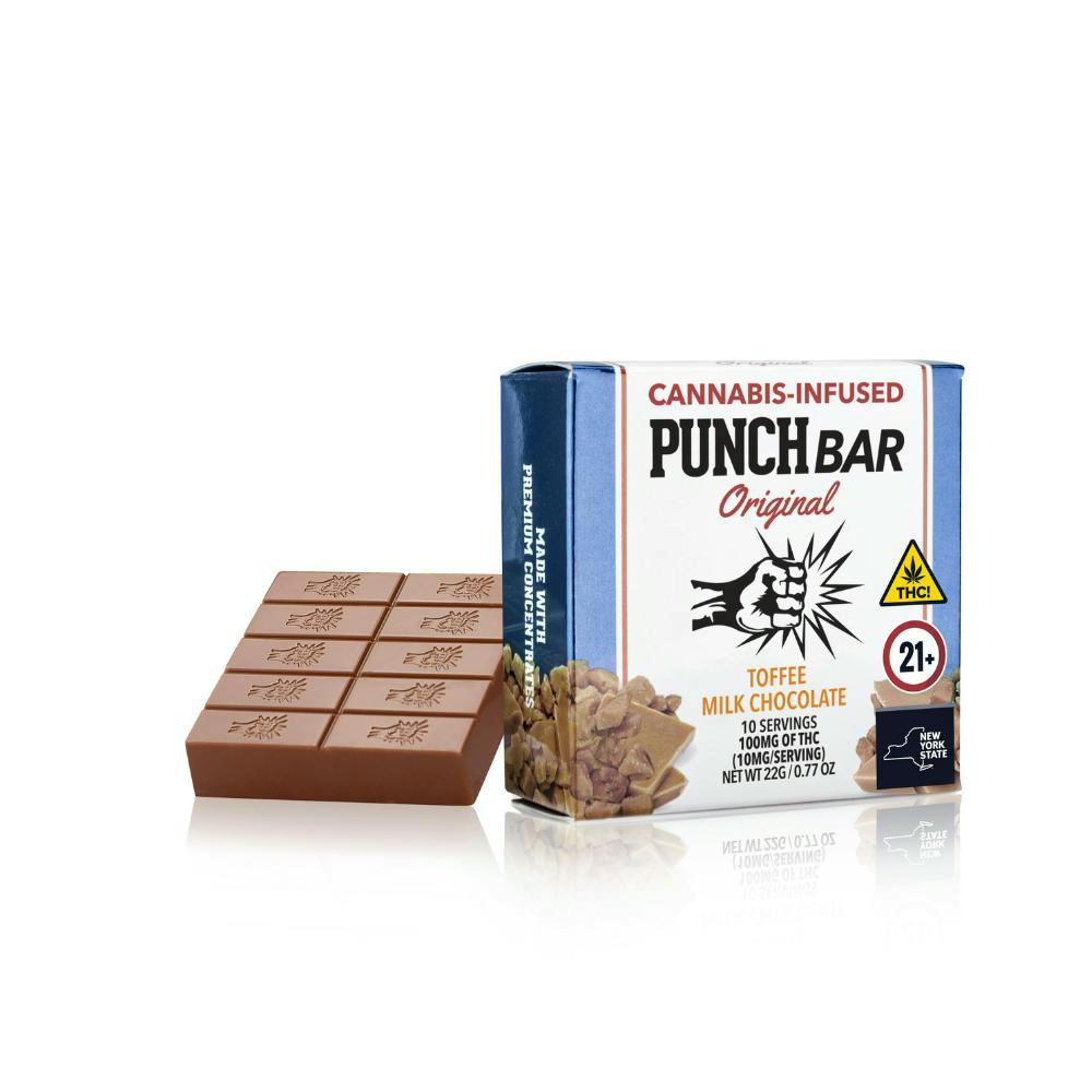 Chocolates | Toffee Milk Chocolate Bar | 10pk x 10mg | 100 mg