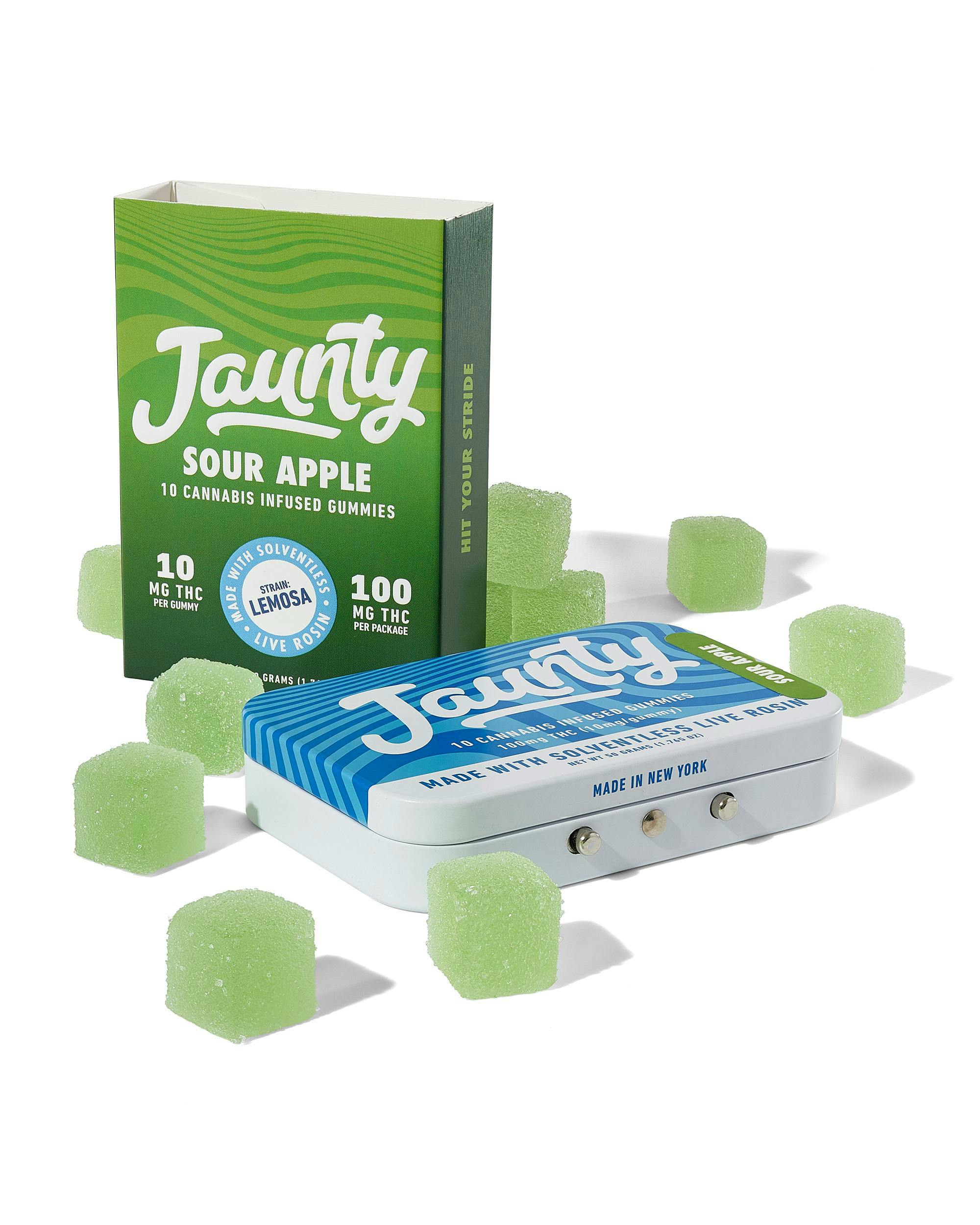 Live Rosin Gummies | Sour Apple | 10pk x 10mg | 100 mg |
