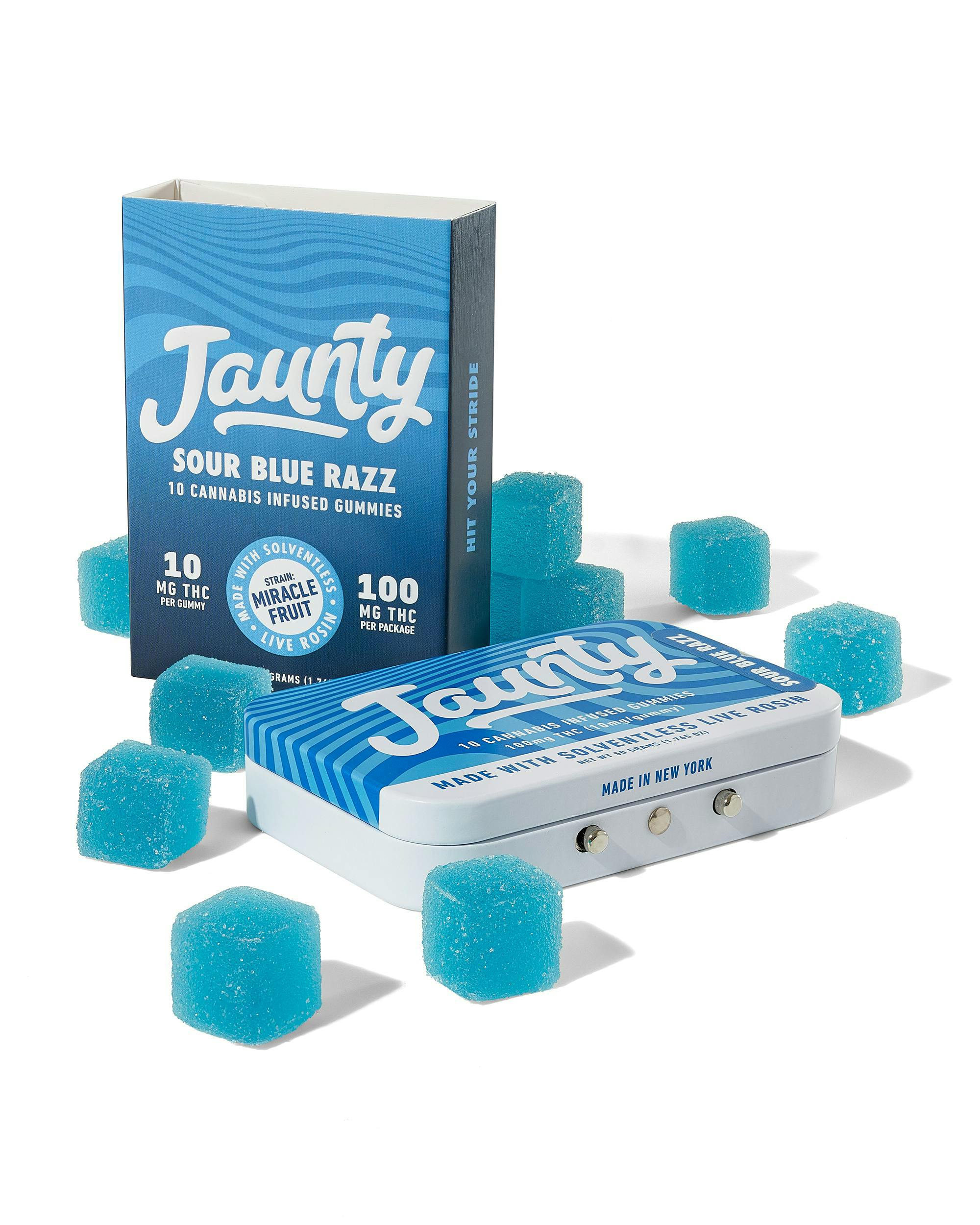 Live Rosin Gummies | Sour Blue Razz | 10pk x 10mg | 100 mg