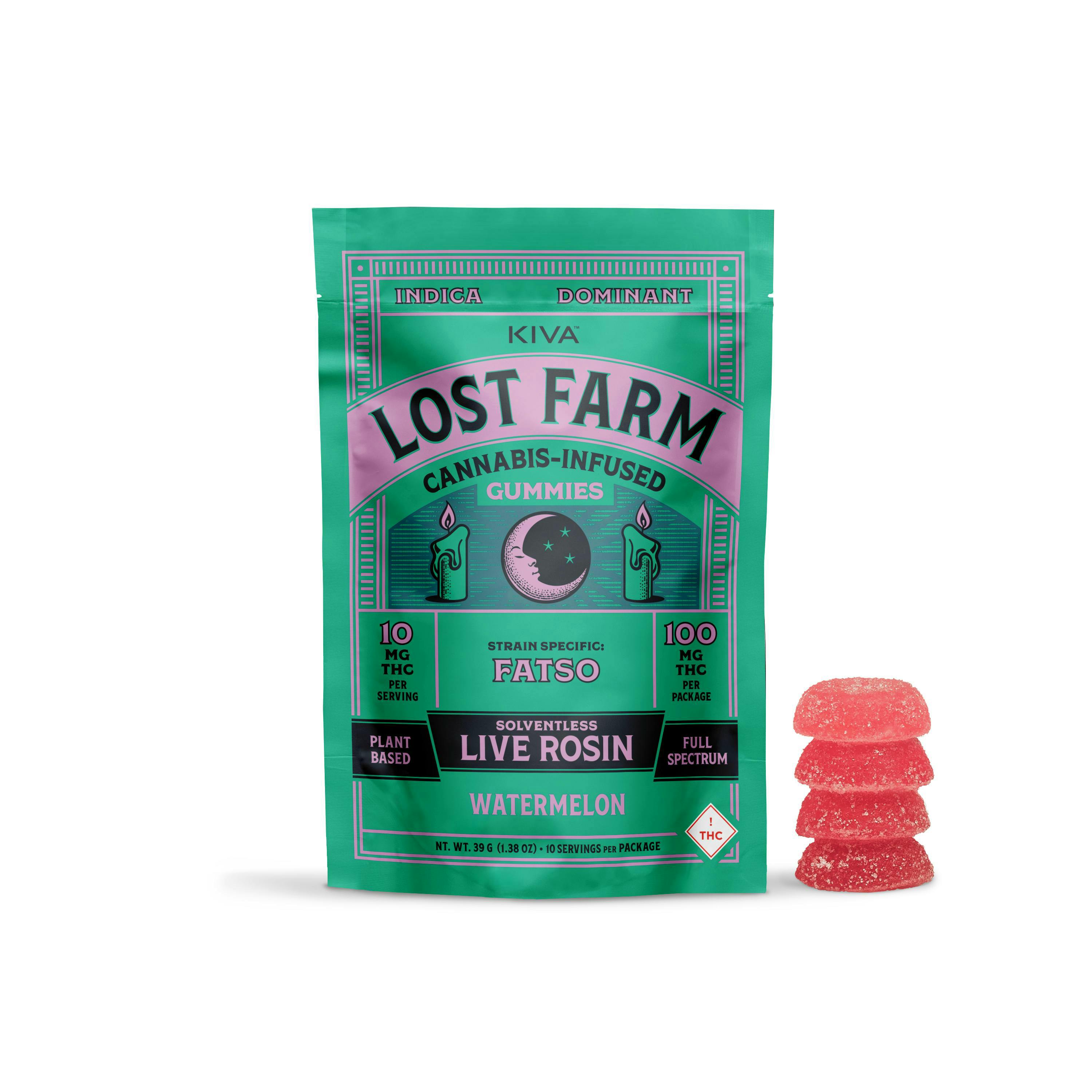Live Rosin Gummies | Watermelon x Fatso | 10pk x 10mg | 100 mg