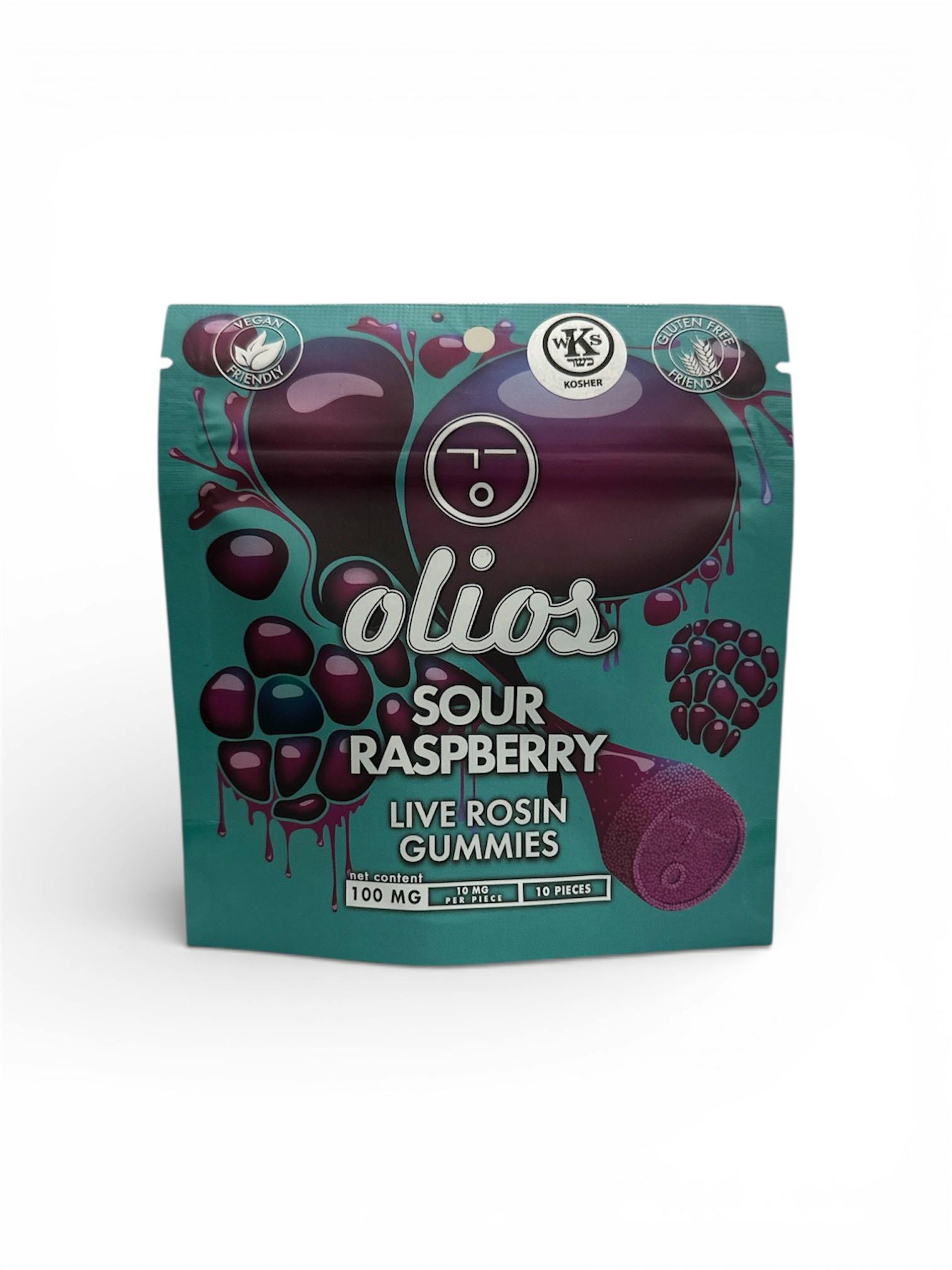 Live Rosin Gummies | Sour Raspberry | 10pk x 10mg | 100 mg