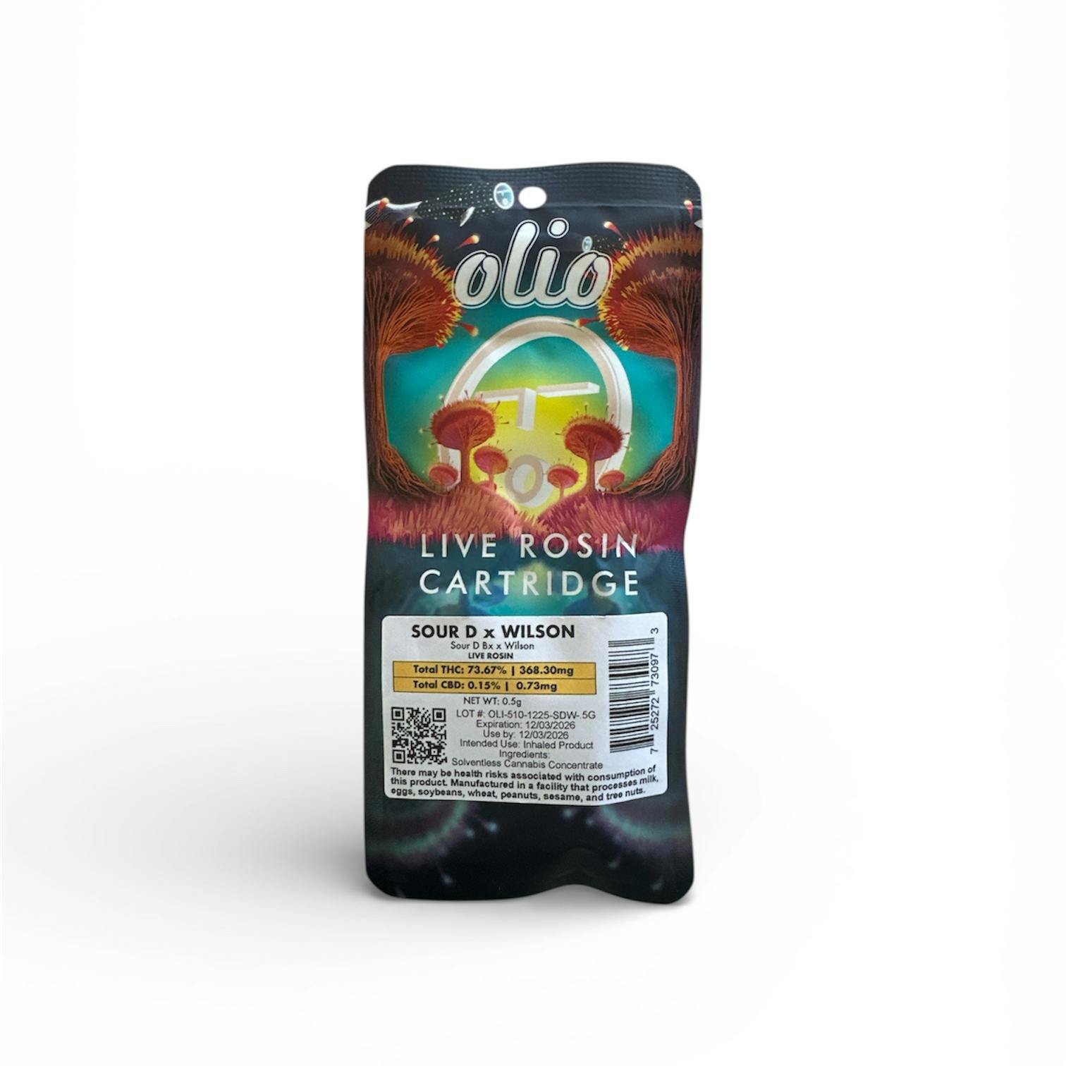 510 Cartidges | Live Rosin | Sour D x Wilson | 0.5 g