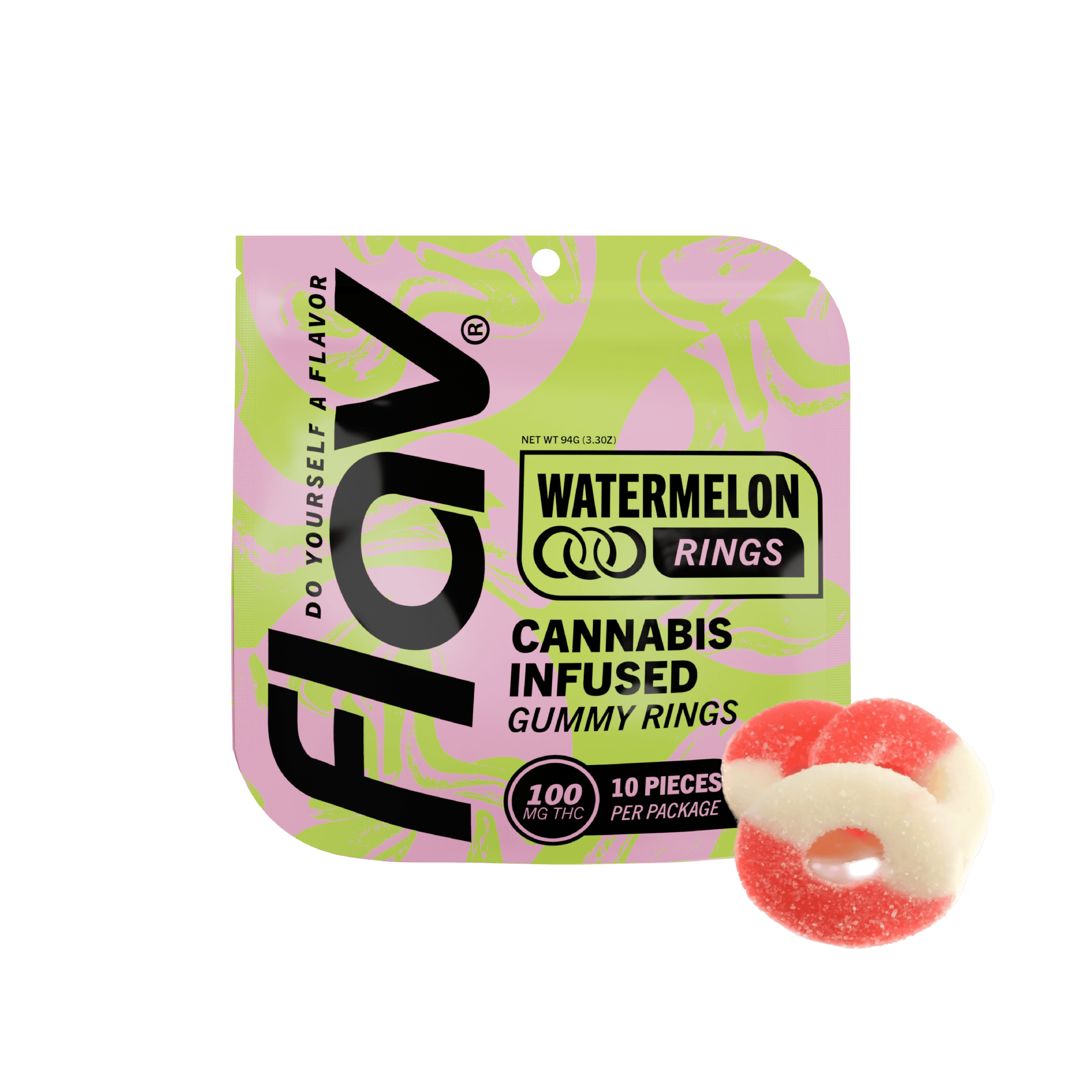 Gummies | Watermelon Rings | 10pk x 10mg | 100 mg