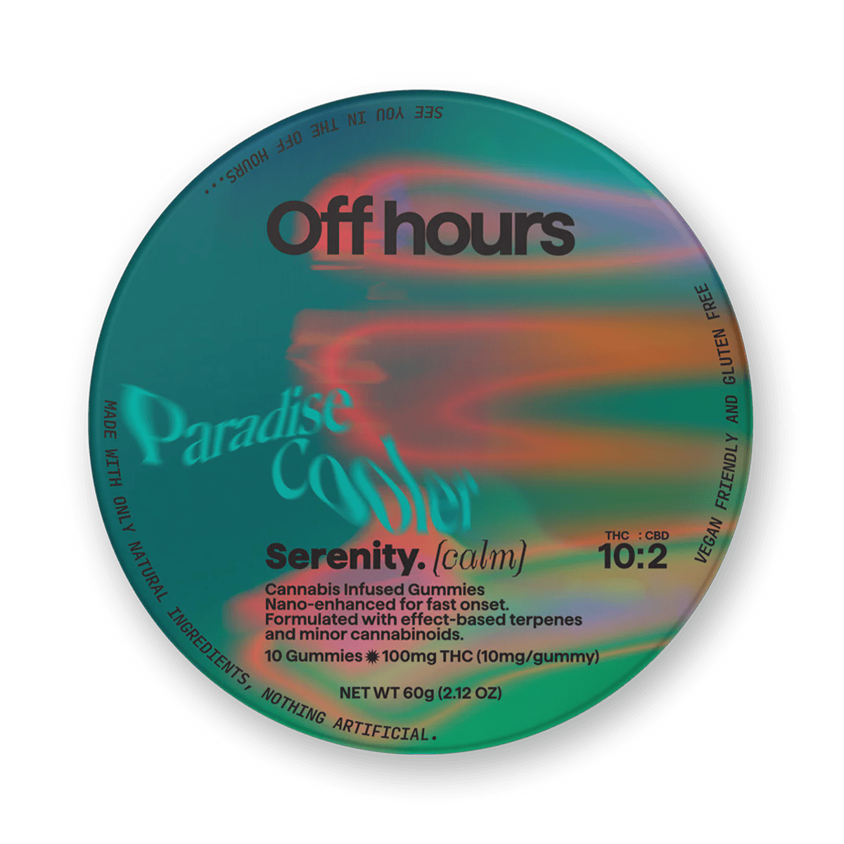 Gummies | Serenity "Calm" | Paradise Cooler | 10:2 | THC:CBD | 10pk | 100 mg