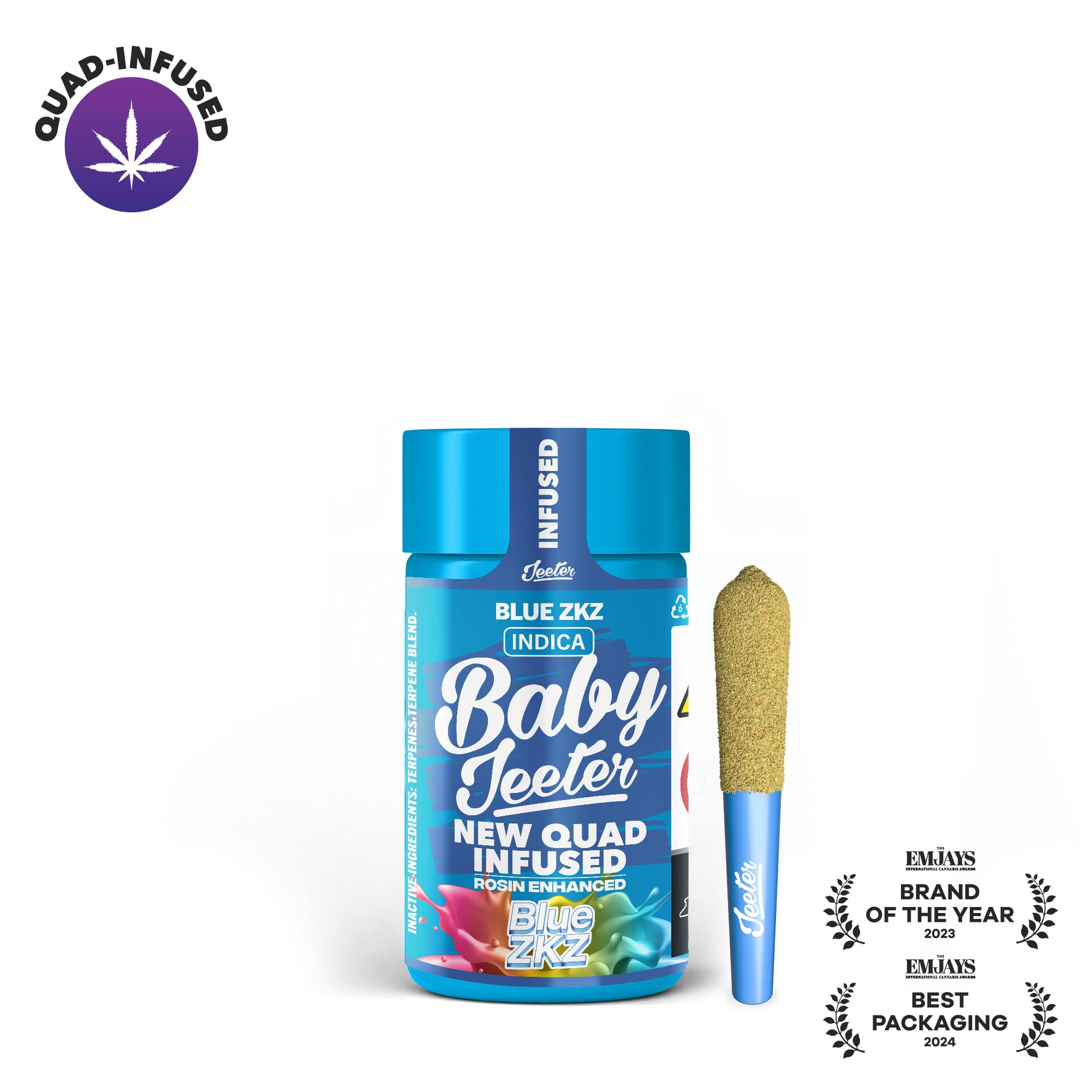 Baby Jeeter | Infused Pre-Rolls | Blue ZKZ | 5pk x 0.5g | 2.5 g