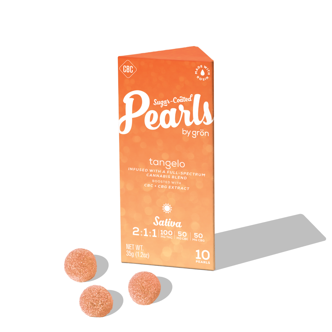 gron | Pearls Gummies | Tangelo "Sativa" | 2:1:1 | THC:CBC:CBG | 10pk
