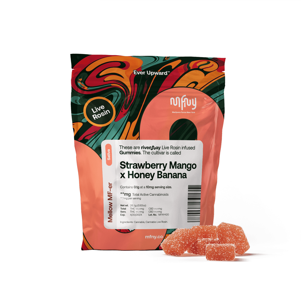 Live Rosin Gummies | Strawberry Mango x Honey Banana | 10pk x 10mg | 100 mg