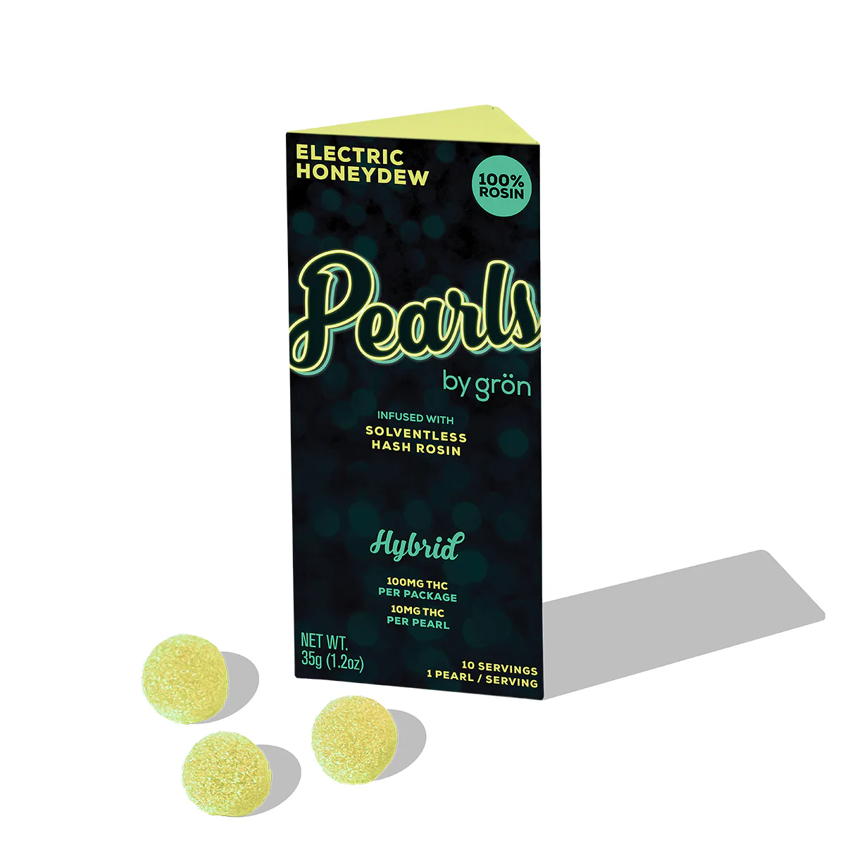 Gron | Gummy | 10pk | 100mg | Rosin Pearls Electric Honeydew