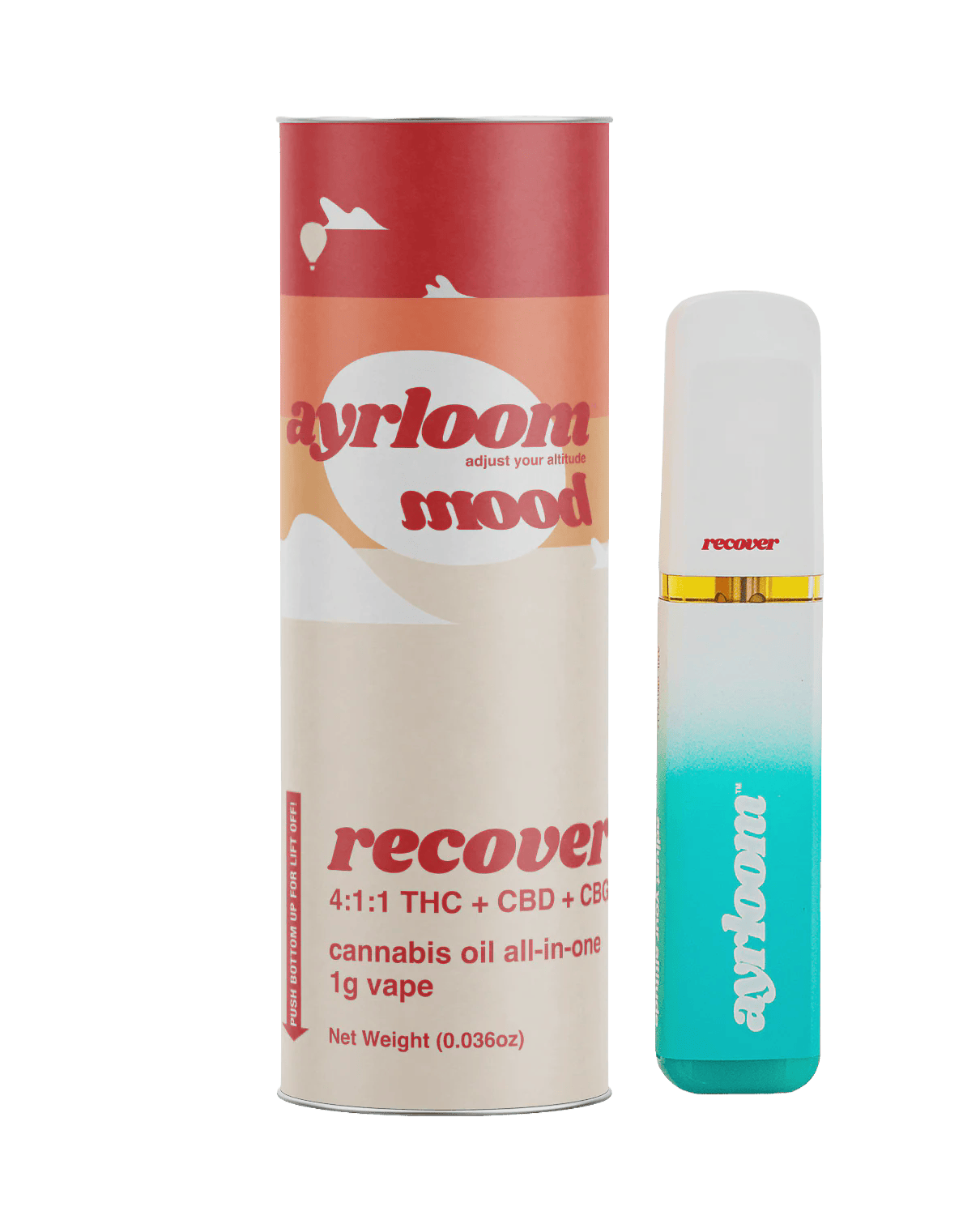 AIO Vape | 4:1:1 | THC:CBD:CBG | Recover | 1 g