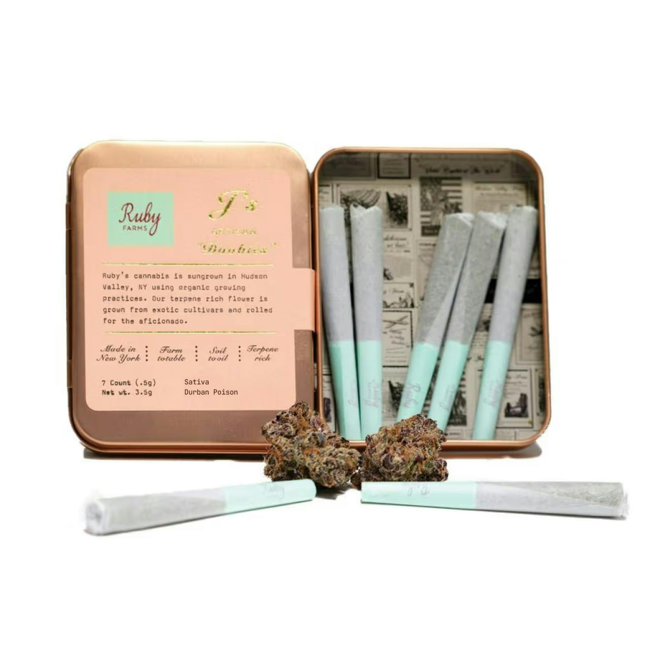 Pre-Rolls | Doobies | Durban Poison | 7pk x 0.5g | 3.5 g