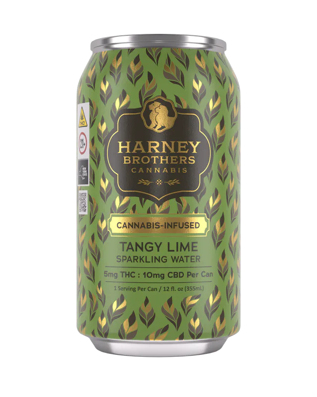 Harney Brothers | Beverage | 10mg THC : 10mg CBD | Tangy Lime Sparkling Water